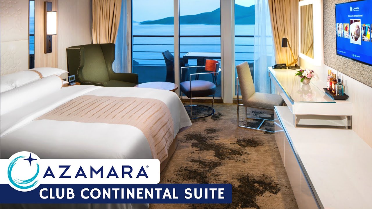 Azamara Quest | Club Continent Suite Full Walkthrough Tour & Review 4K | Azamara Club Cruises