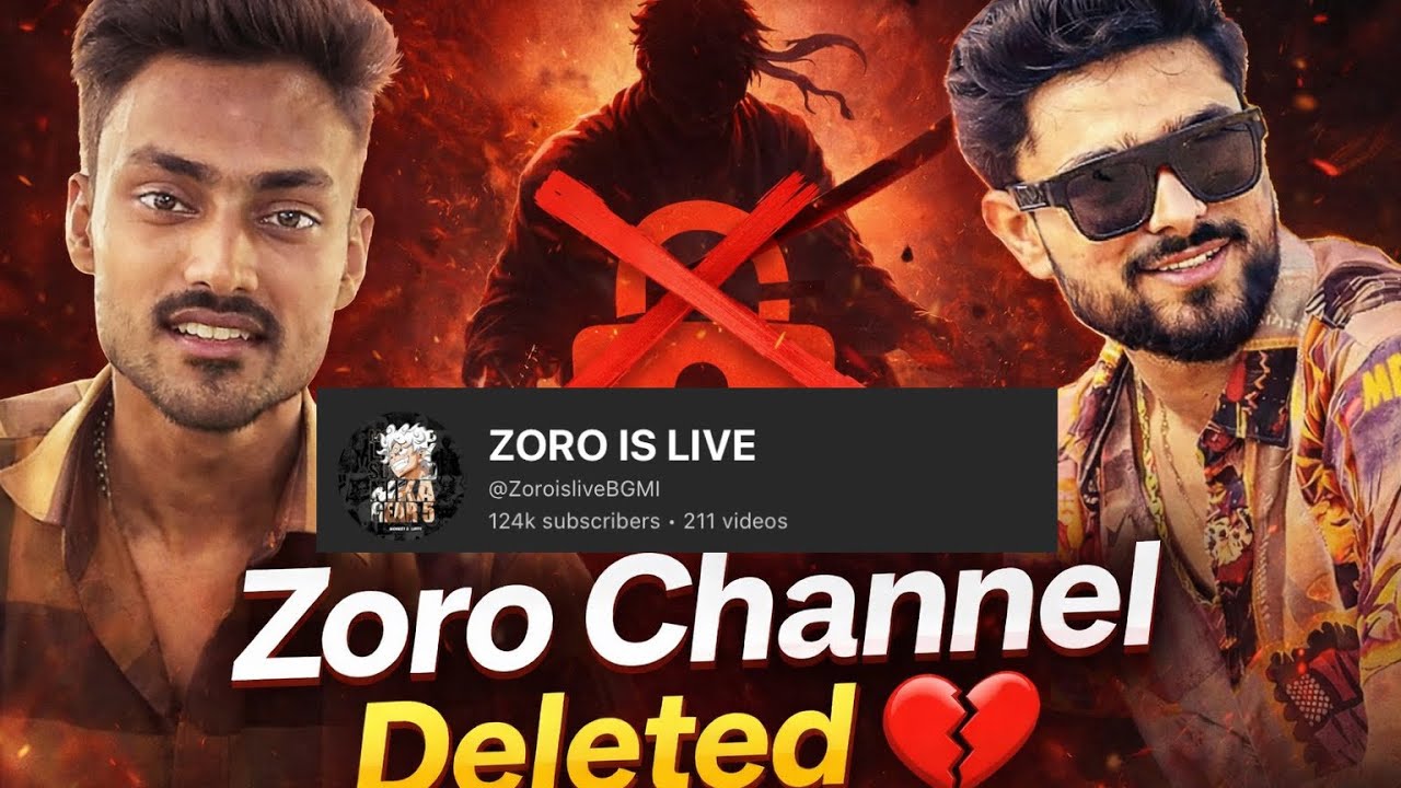 ZORO CHANNEL GOT TERMINATED | ZORO IS LIVE CHANNEL DELETED | BGMI | ZORO STREAM SNIPER 