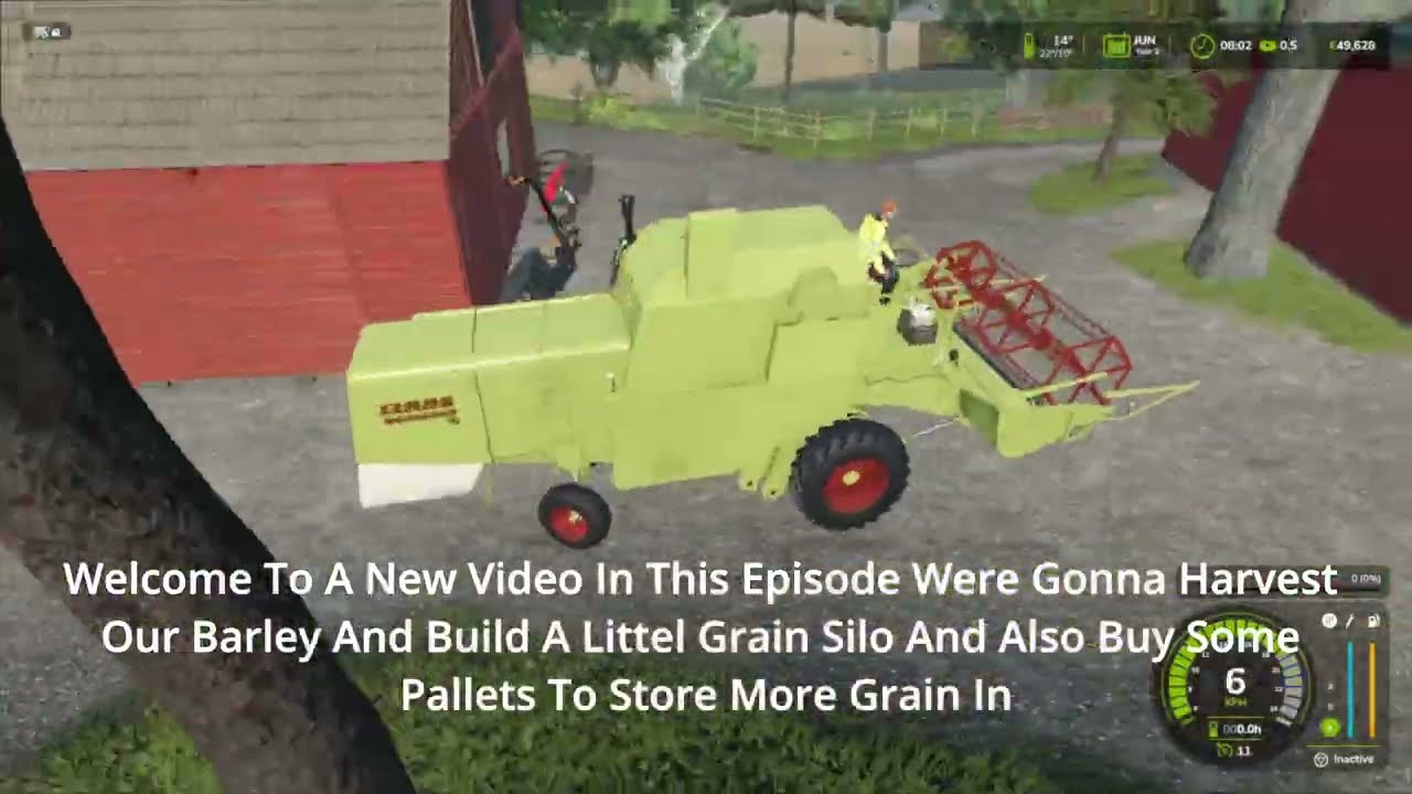 Harvesting Barley Farming simulator 25 timelaps (Rennebu 12)