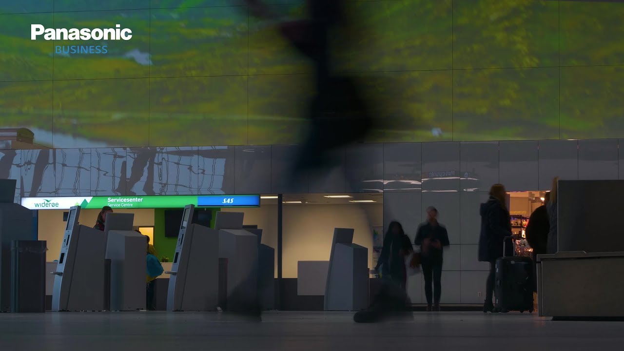 Stunning projection mapping at Bergen Airport