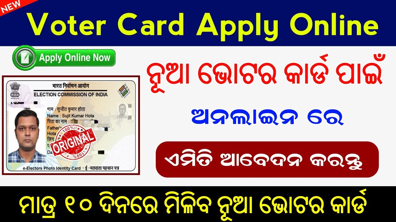 How To Apply Voter Id Card In Online 2023 || Voter Card Online Apply Full Process In Odia 2023