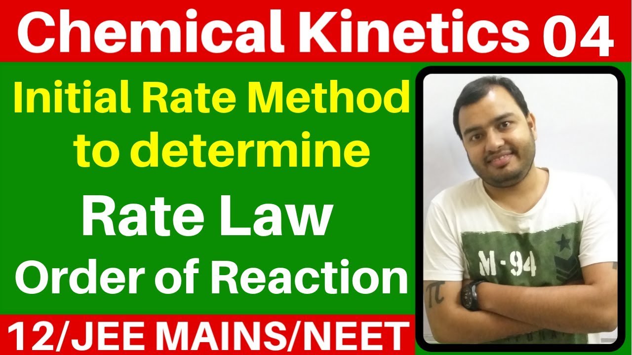 Chemical Kinetics 04 : Initial Rate Method to Determine Order of Reaction n Rate Law JEE MAINS/NEET