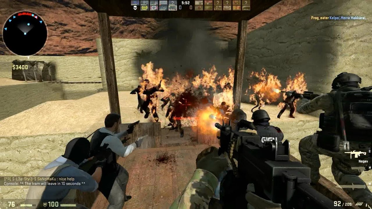 Counter Strike Global Offensive Zombie Escape mod online gameplay on FFXii westersand map