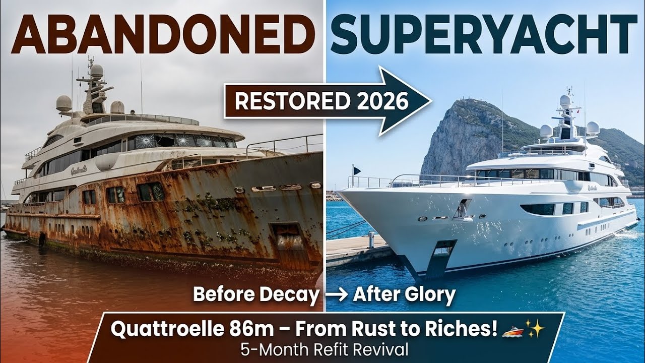 Quattroelle 86m Mega Yacht: Forgotten & Abandoned? Stunning Post-Refit Comeback 2026