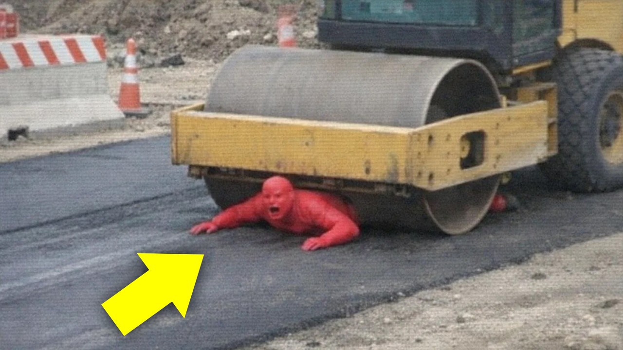 Road Roller Accident Caught on Camera