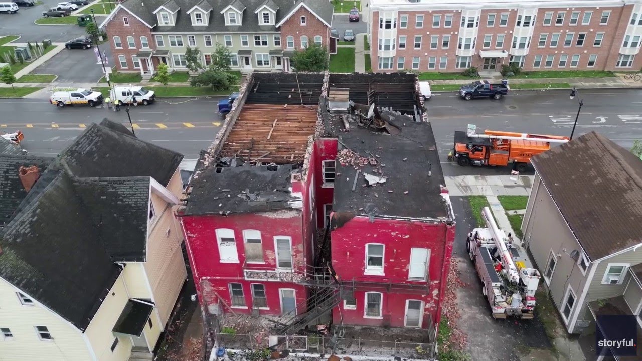 Aerial Video Shows Buffalo Tornado Ripped Trees Apart, Roof Off Building