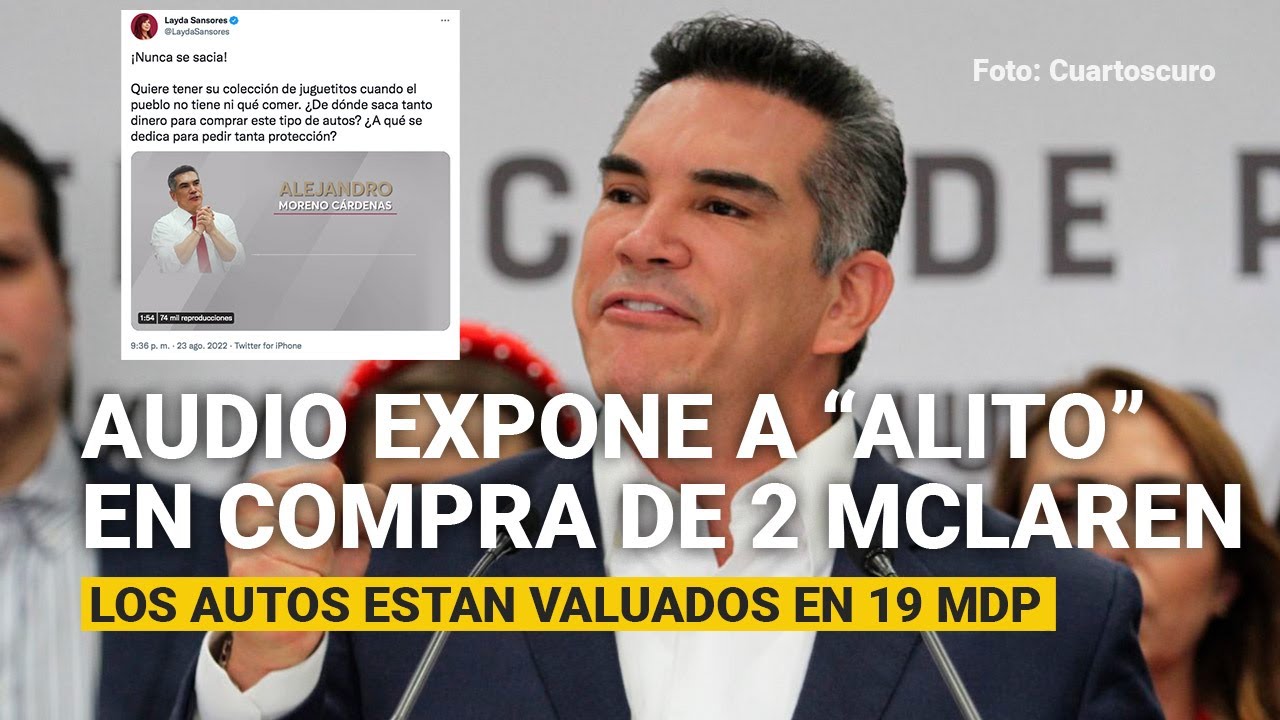 AUDIO expone a “Alito” en la compra de 2 McLaren blindados por 19 millones de pesos