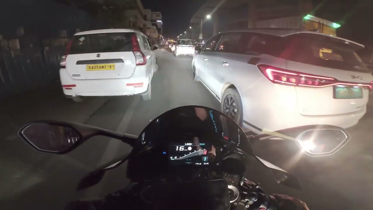 22Feb2026 - BMW S1K Bangalore Biker - Night Ride - Home Towards Hoskote