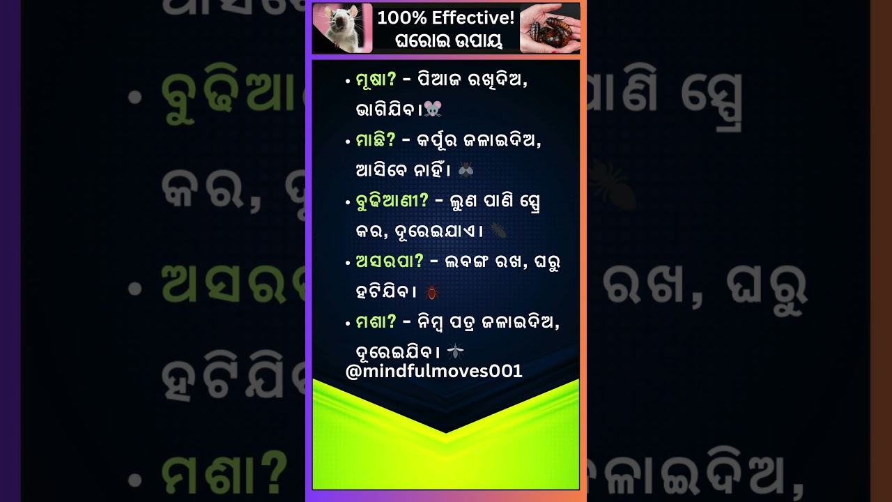 100% Effective! ଘରୋଇ ଉପାୟ #homeremedies #naturalremedy #healthtips #organicsolutions  #shorts #odia