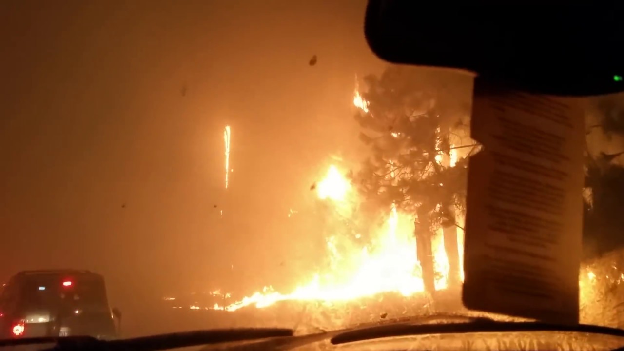 Paradise California Fire Dad, Kids & Pets Near Death Escape WARNING VERY INTENSE VIDEO  Camp Fire Ca