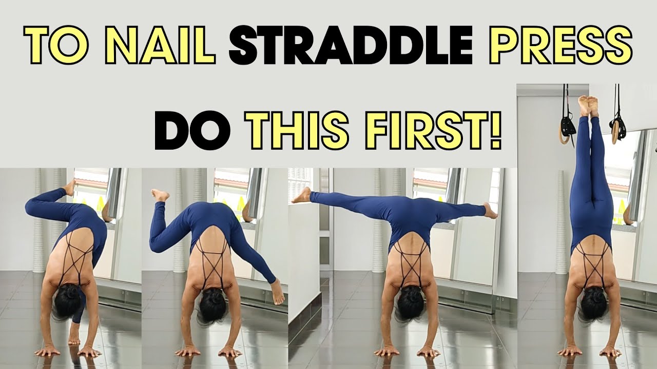 Press Handstand Basic Drills - Learning  Straddle + Puppy Press into Handstand
