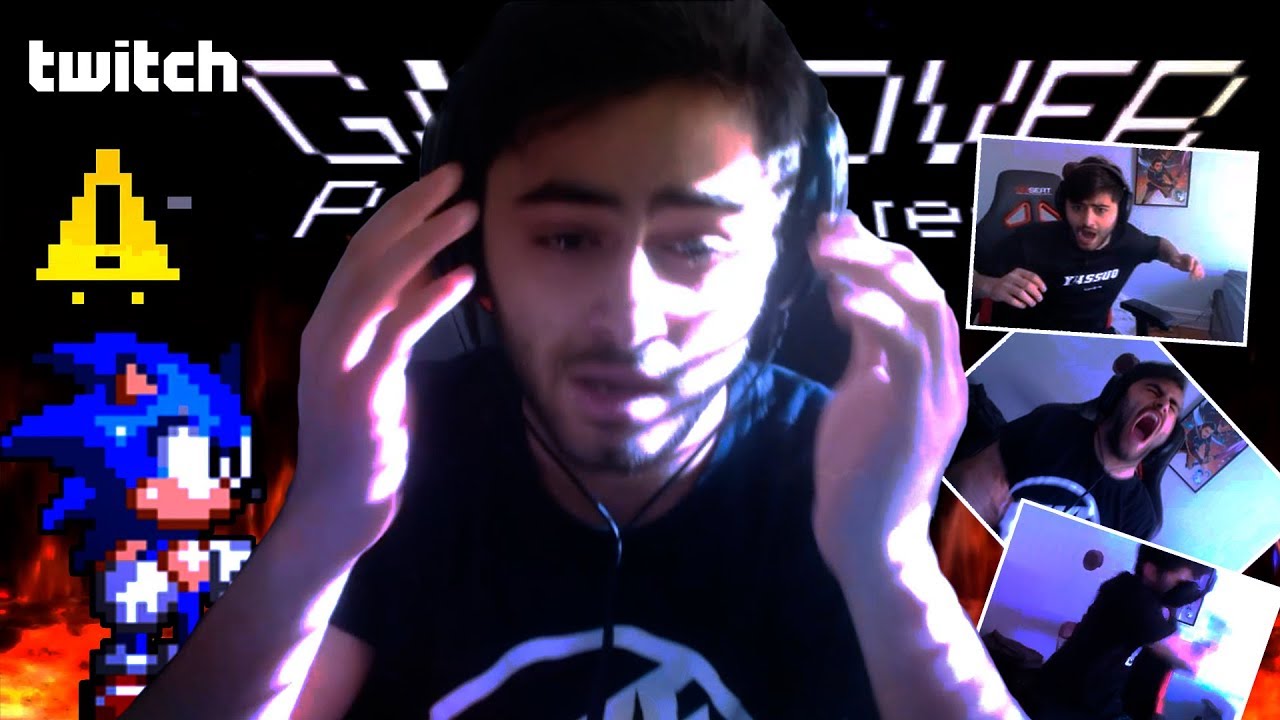 Yassuo crying on stream after finally beating Sonic in Boshy