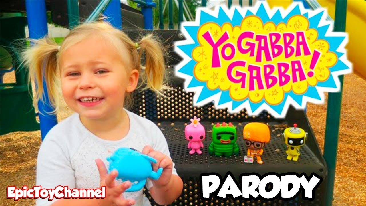 YO GABBA GABBA - Play Hide and Seek at The Park with Kids and Yo Gabba Gabba Pop Figures