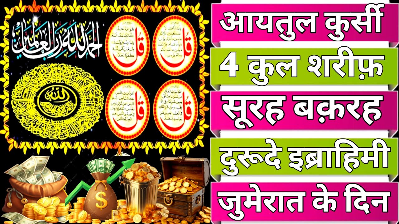 Morning Wazifa After FAJAR Prayers | 4 Qul | Verse of the Chair | Surah Baqarah | Darood jumerat ko