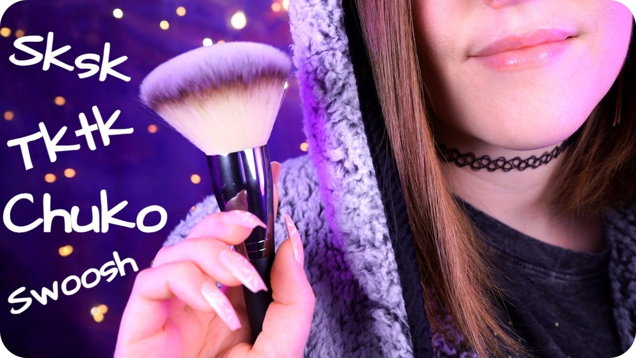 ASMR SkSk, TkTk, Chuko, and Swoosh with DELAY for Sleep (Face Brushing, Rain) 💤