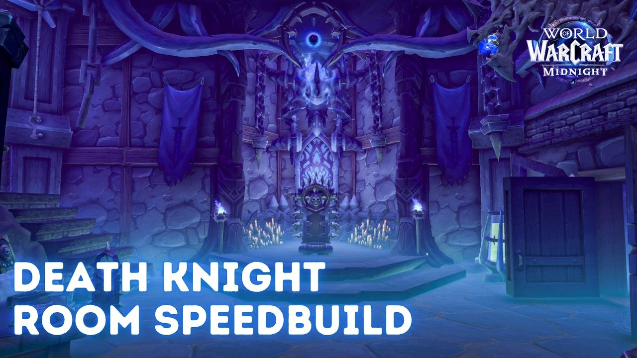 WoW Housing | Death Knight Room Speedbuild 💀 #worldofwarcraft #wowhousing