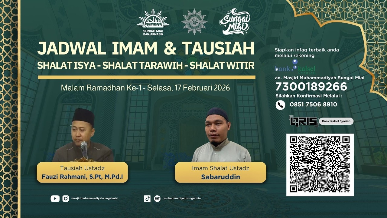 [Live] Qiyamu Ramadhan 1447 H Malam Ke-1