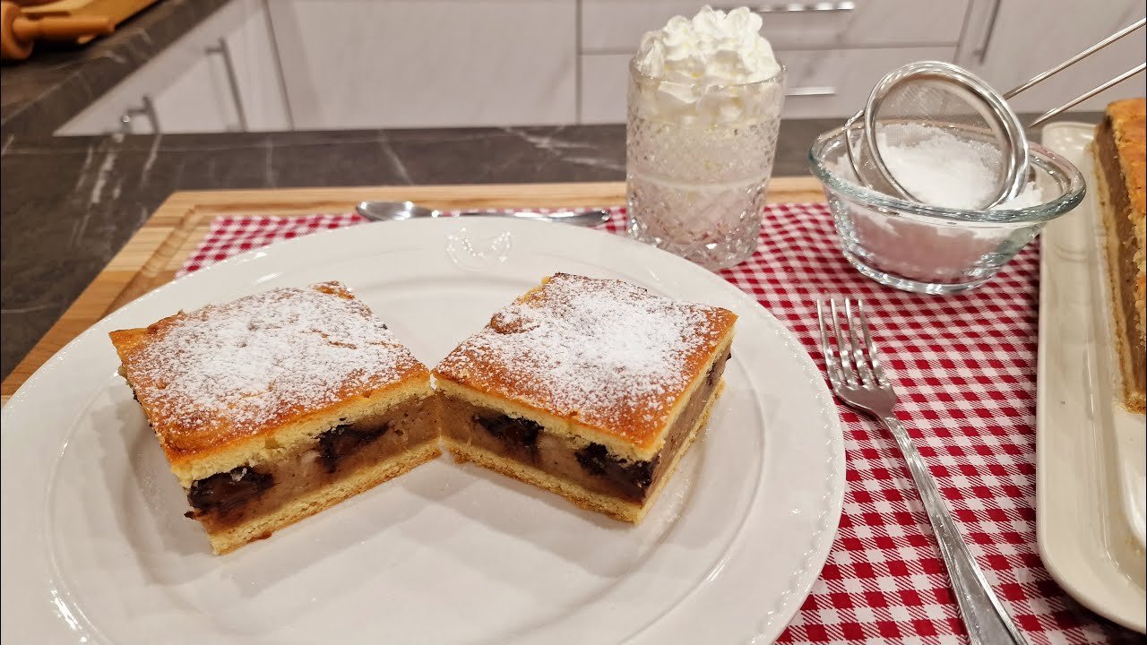 K&ouml;rt&eacute;s pite ~ k&ouml;rtekr&eacute;mes pite 🍐🥧🍫 ( Vil&aacute;gi finoms&aacute;g ) 12 nagy kocka @szokykonyhaja
