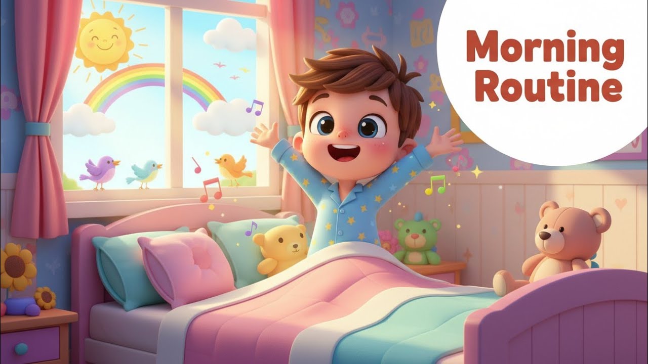 Good Morning Song for Kids ☀️ | Morning Routine Rhyme @TinyToon Bay