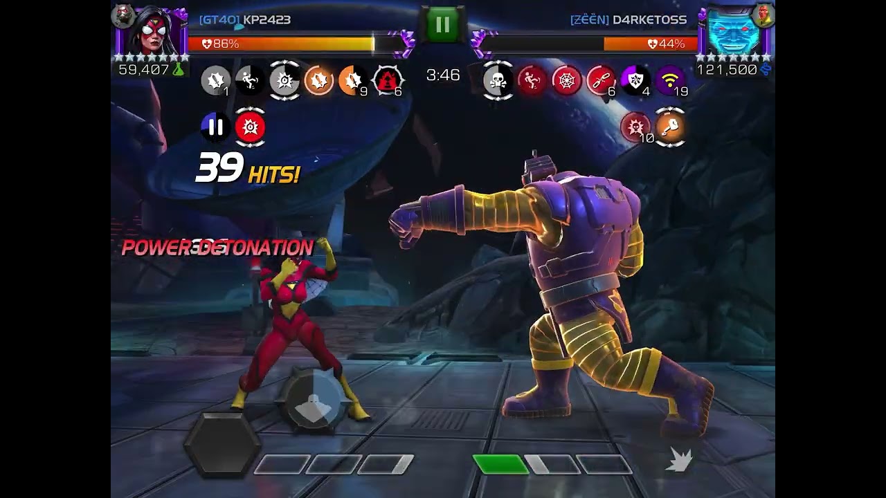 Spider-Woman vs Arnim Zola Node 18 Hazard Shift Shock/Poison AW S60 Mcoc