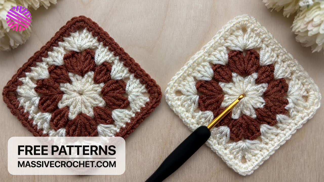 Crochet a SUPER EASY & LOVELY Granny Square for Beginners