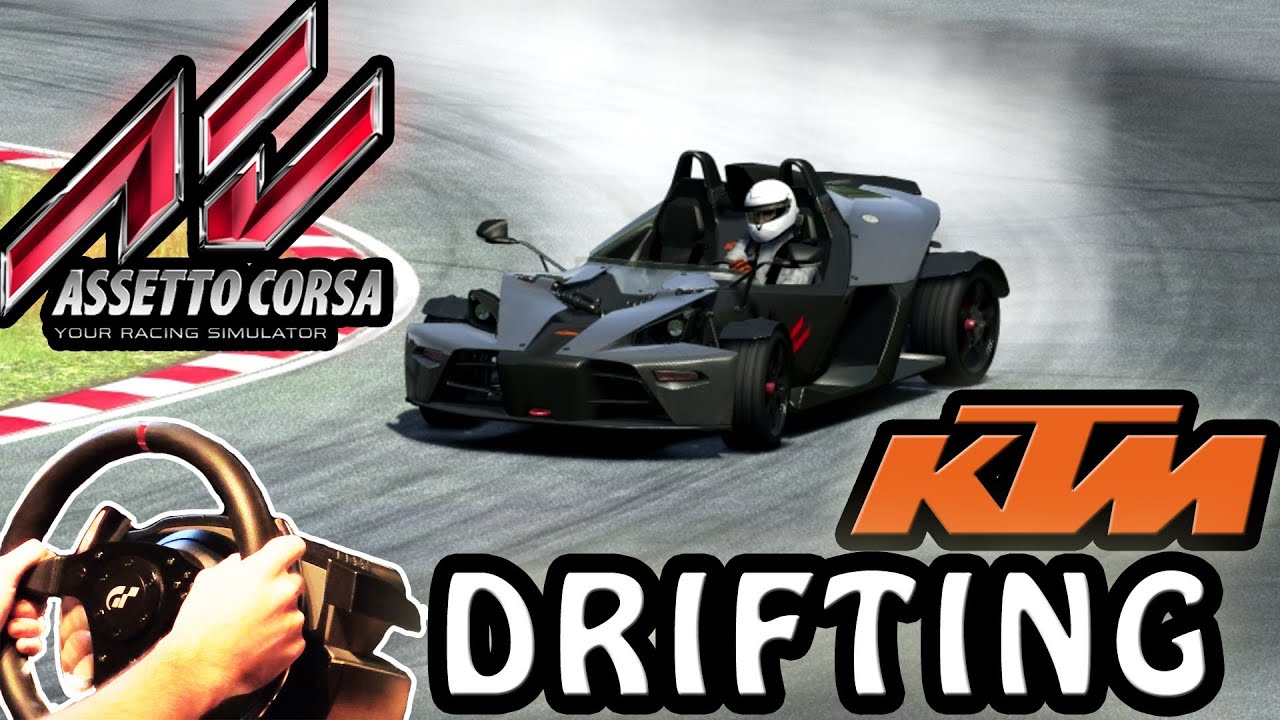 Assetto Corsa - Drifting with KTM X-Bow R (thrustmaster t500rs steering wheel, PC Gameplay). HD 2014