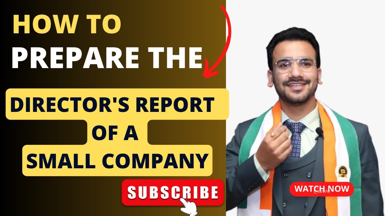 How to prepare Directors Report of Small Company #diveshgoyal #mcav3 #mca #fcsdiveshgoyal