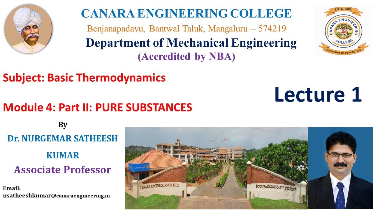 VTU BTD 18ME33 M4 L1 Introduction to PURE SUBSTANCES, Phases of a pure substance, Compressed liquid