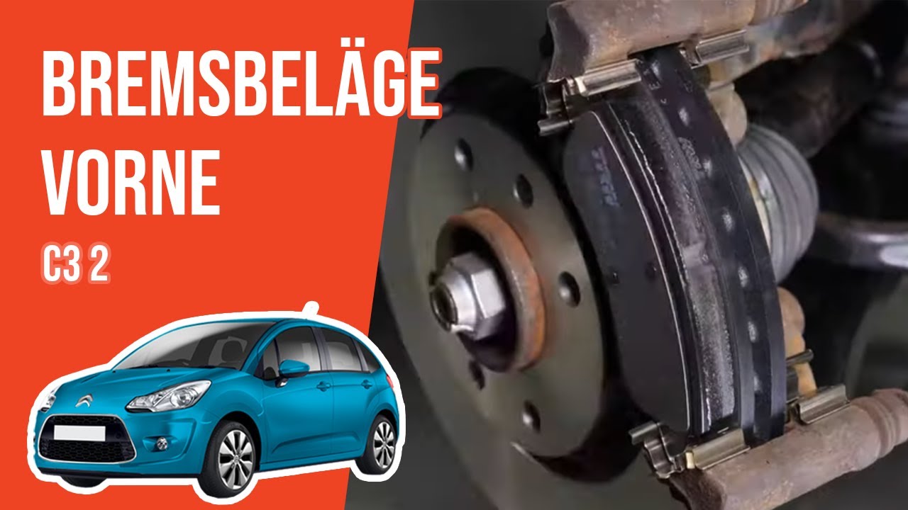 Wie Citroën C3 2 Bremsbeläge vorne wechseln 🚗