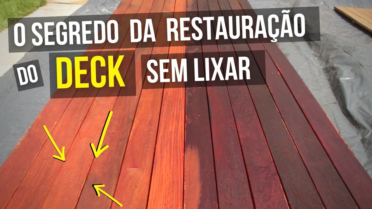 Como tirar Verniz e Stain do DECKS de madeira sem LIXAR - Nunca vi nada igual!