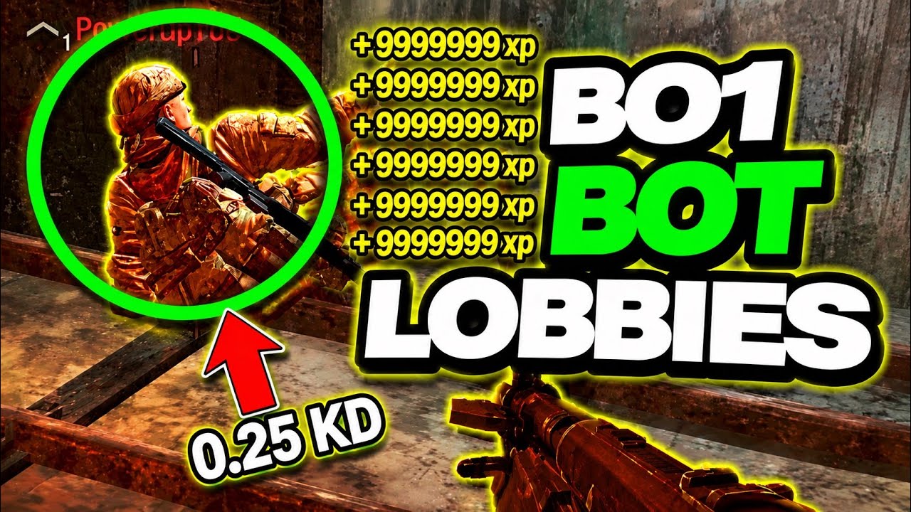 САМЫЙ ПРОСТОЙ ГЛИТЧ НА БОТ-ЛОББИ В BLACK OPS 1! БЫСТРАЯ ПРОКАЧКА ДО МАКСИМАЛЬНОГО ПРЕСТИЖА И КАМУ...