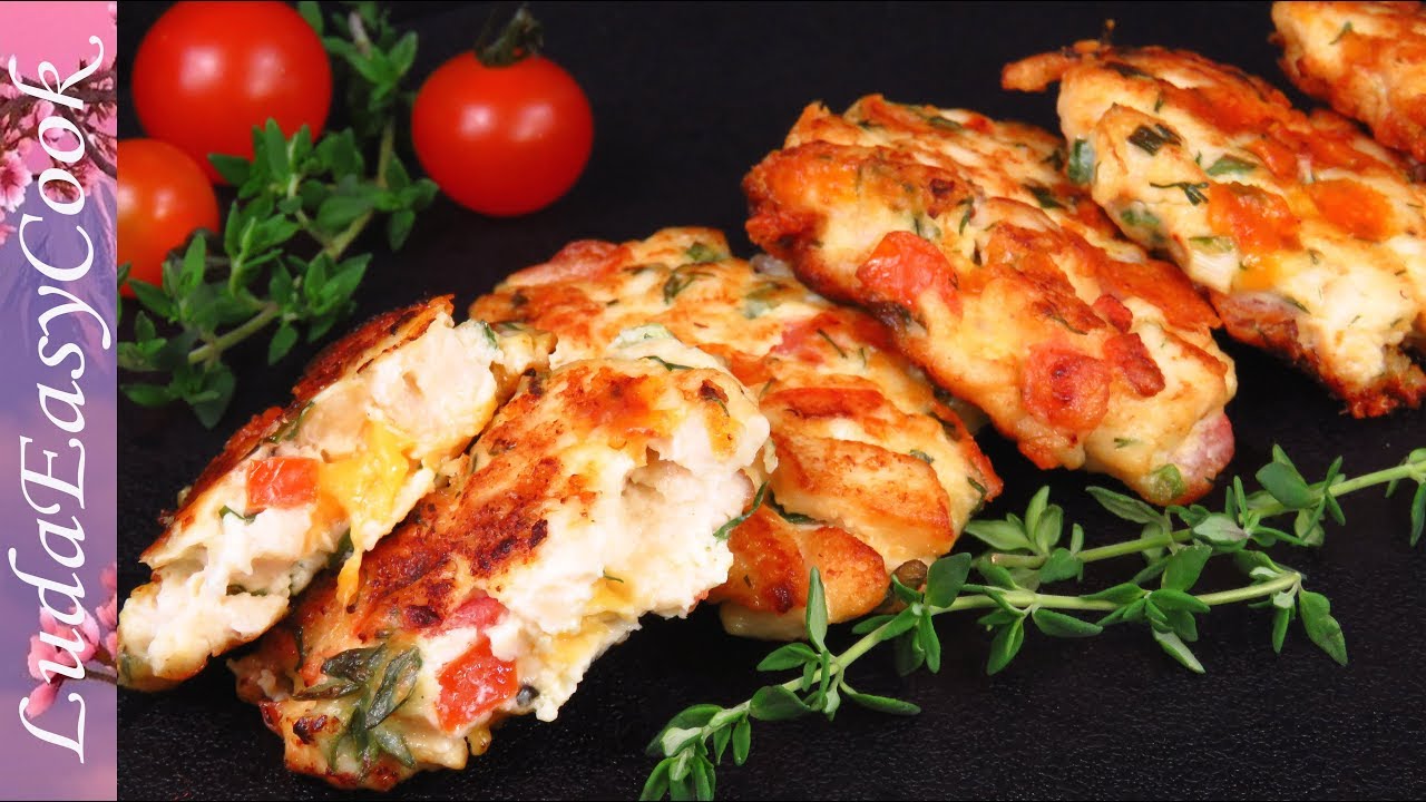 Рубленые КУРИНЫЕ КОТЛЕТЫ с сыром и помидорами Сочные и Нежные Люда Изи Кук Позитивная Кухня