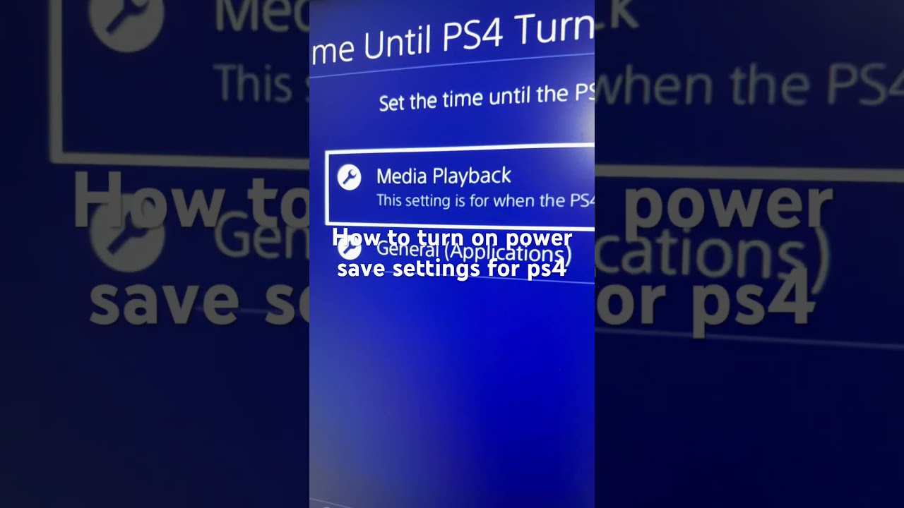 How to turn on power save settings for ps4