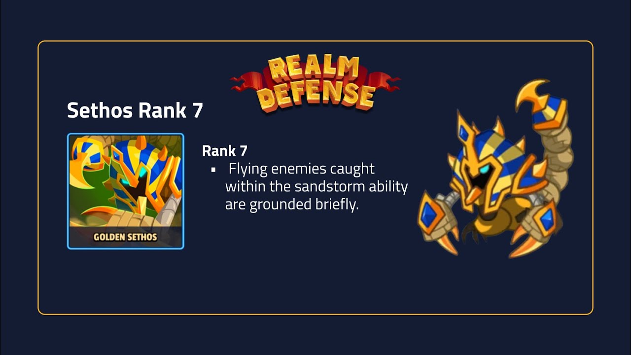 Sethos Rank 7 Review - Realm Defense