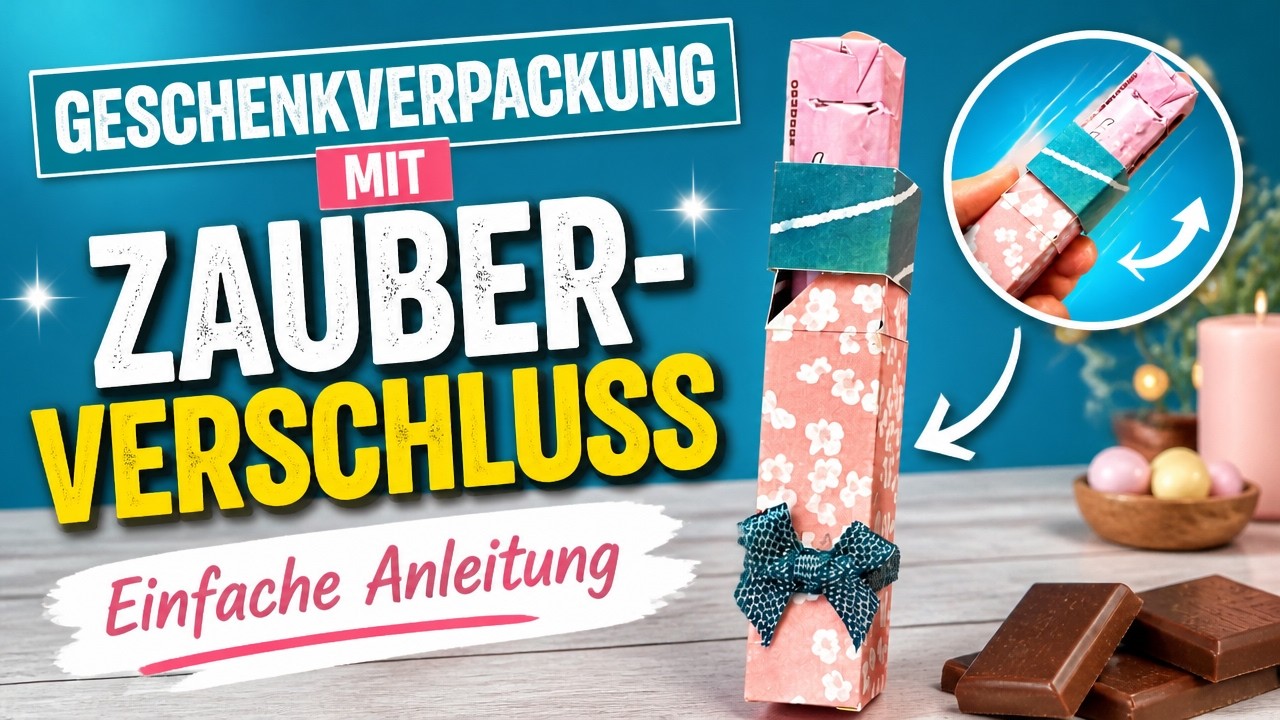 Geschenkverpackung mit Zauberverschluss | Einfache Anleitung