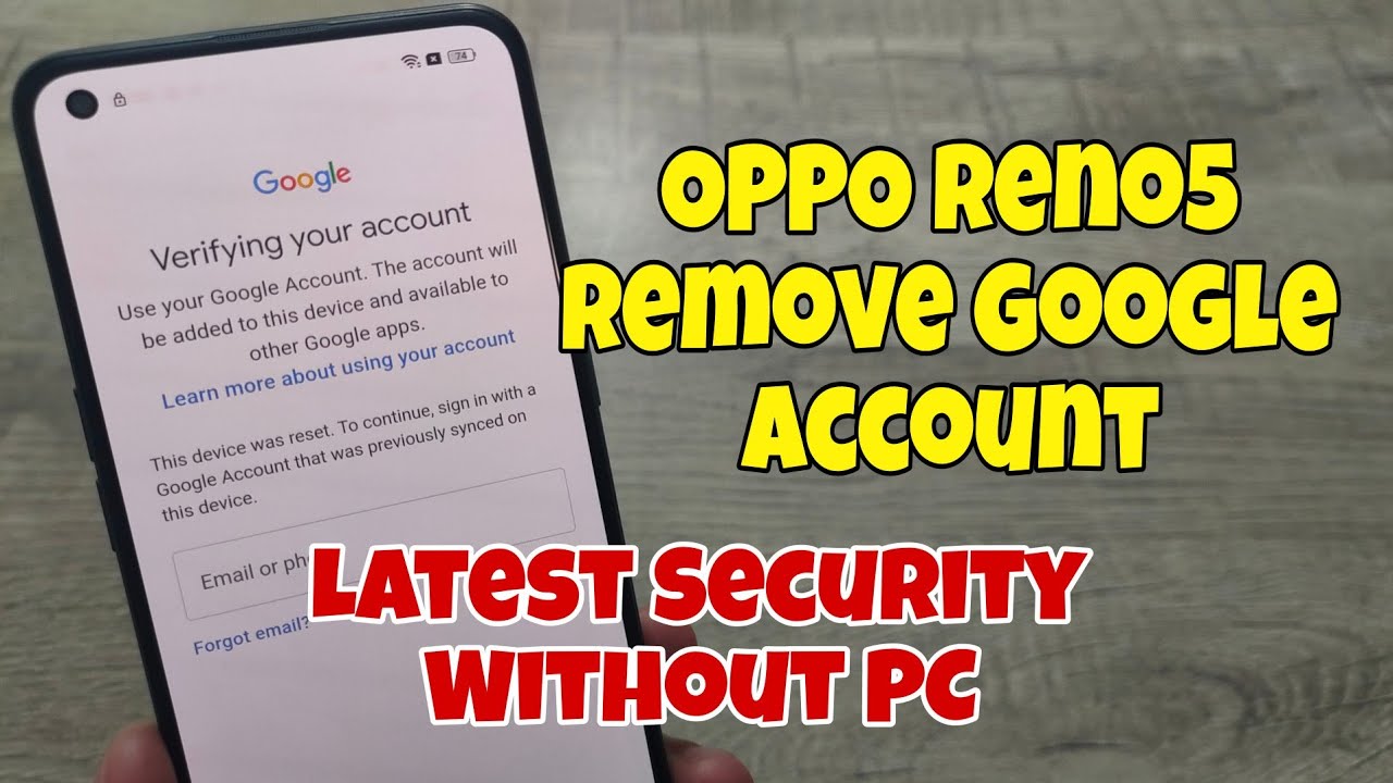 OPPO Reno5 4G (CPH2159), Remove Google Account, Bypass FRP. Without PC!
