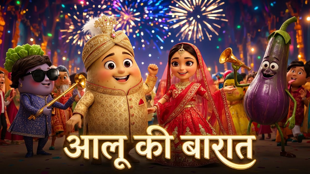 Aalu Ki Barat | Kids Hindi | Hindi Cartoon Video |आलू की बारात | #hindirhymes