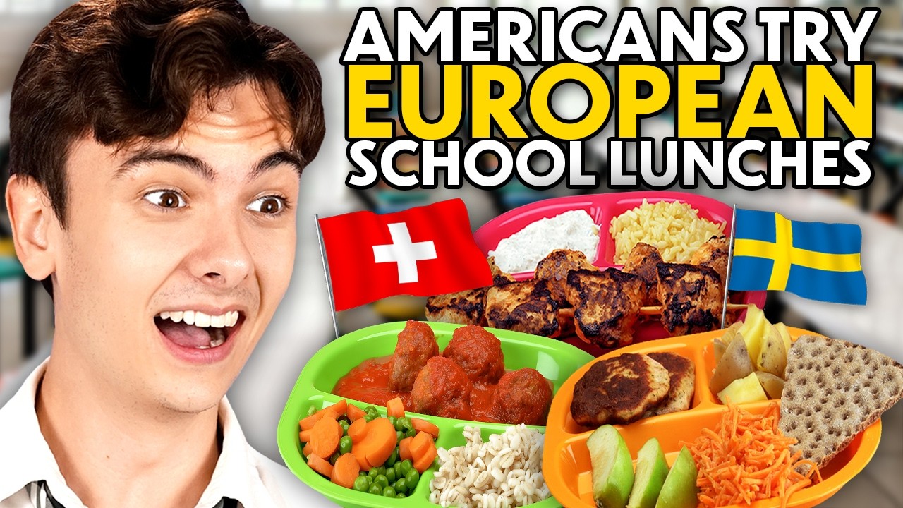 American's Try European School Lunches! #2 (France, Sweden, Portugal)