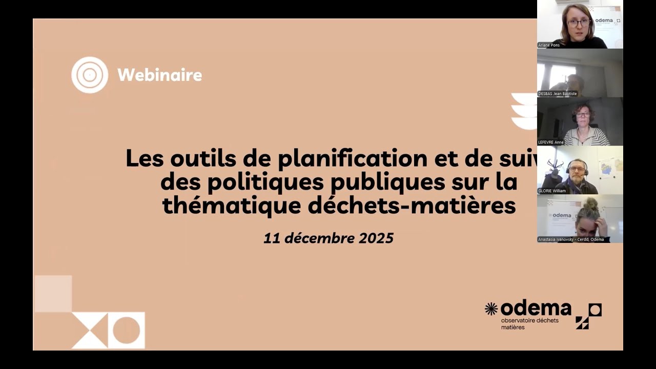 Replay « Les outils de planification et de suivi des politiques publiques déchets et de la matière »