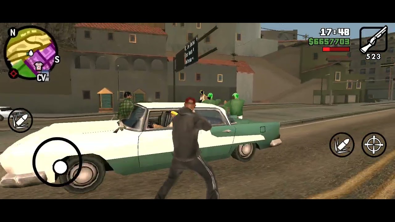 GTA San Andreas Gameplay- I tried playing GTA San Andreas on Free aim mode 
