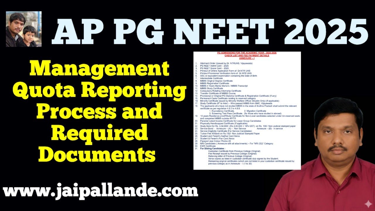 AP PG NEET 2025 REPORT PROCESS AND REQUIRED DOCUMENTS 