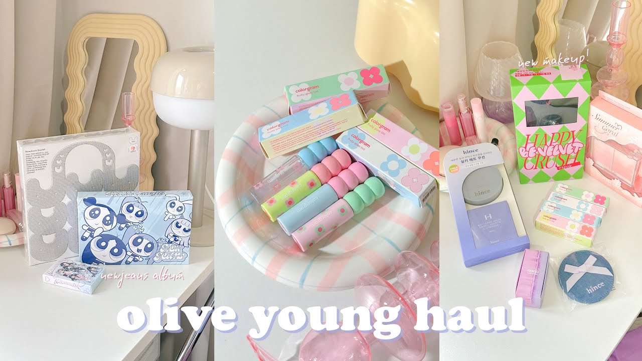 WHAT YOU'LL GET WITH $300 AT OLIVE YOUNG? MAKEUP + KPOP ALBUMS 🐰🩵