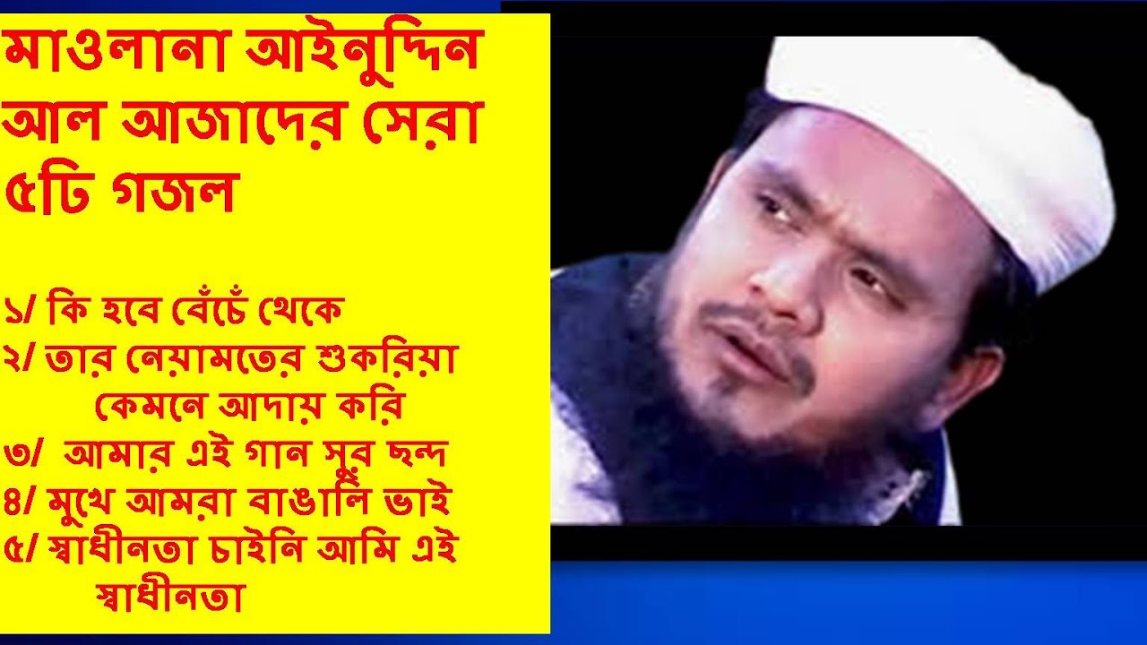 মাওলানা আইনুদ্দিন আল আজাদ(রাহঃ)এর সেরা পাঁচটি গজল।