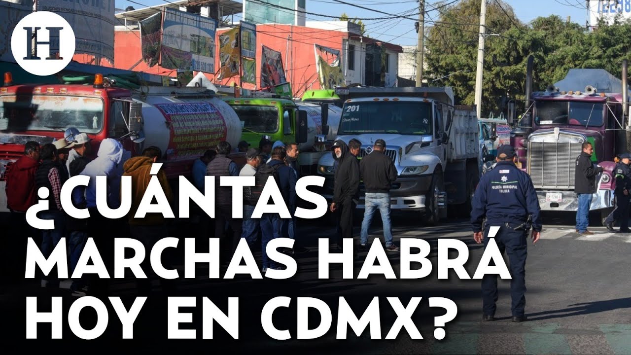 &iquest;Habr&aacute; bloqueos hoy en CDMX? Estas son las movilizaciones y marchas que se esperan en la capital