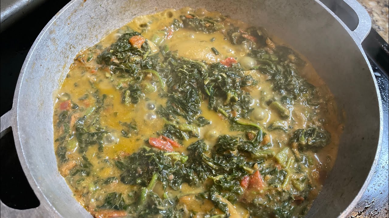 How to cook a Congolese vegetable called lenga lenga , Chinese spinach , amaranth or Callalo