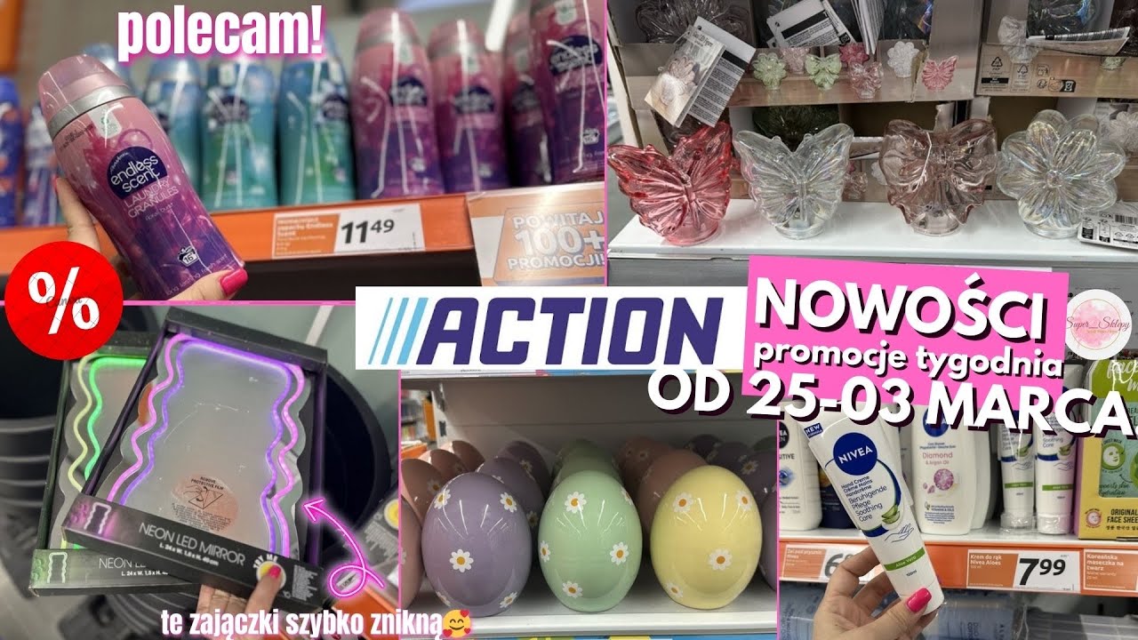 ‼️ ACTION promocje 25-03.03 ‼️ ledowe LUSTRA HIT ❤️ TANIE środki czyszczące,perełki do prania 11,49😱