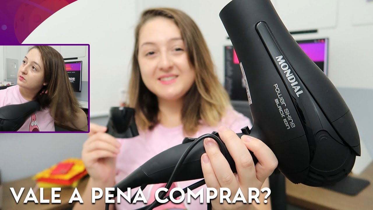 SECADOR DE CABELO MONDIAL POWER SHINE BLACK ÍON: SECADOR DE CABELO BARATO E BOM COM 2000W?