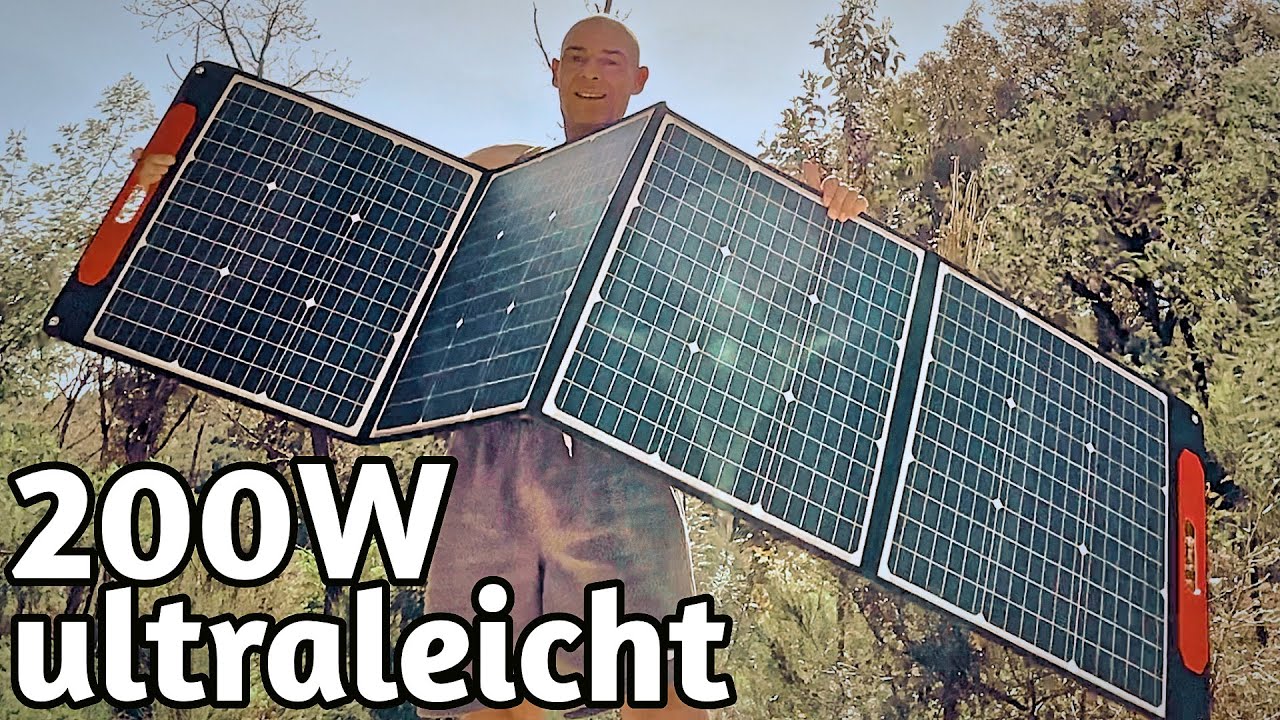 TEST 200W ELECAENTA SolarPanel / Solartasche ultraleicht und flexibel - für jede Powerstation