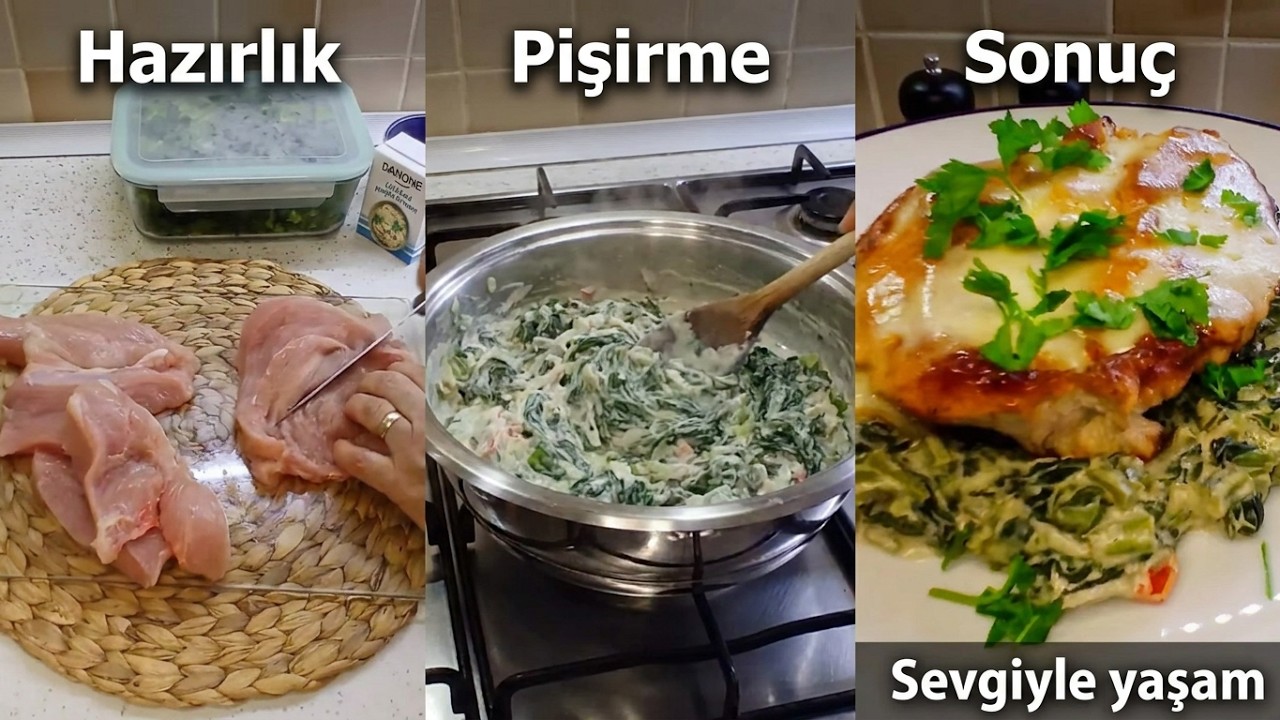 Ispanak yatagında hindi göğüs tarifi nasil yapılir?