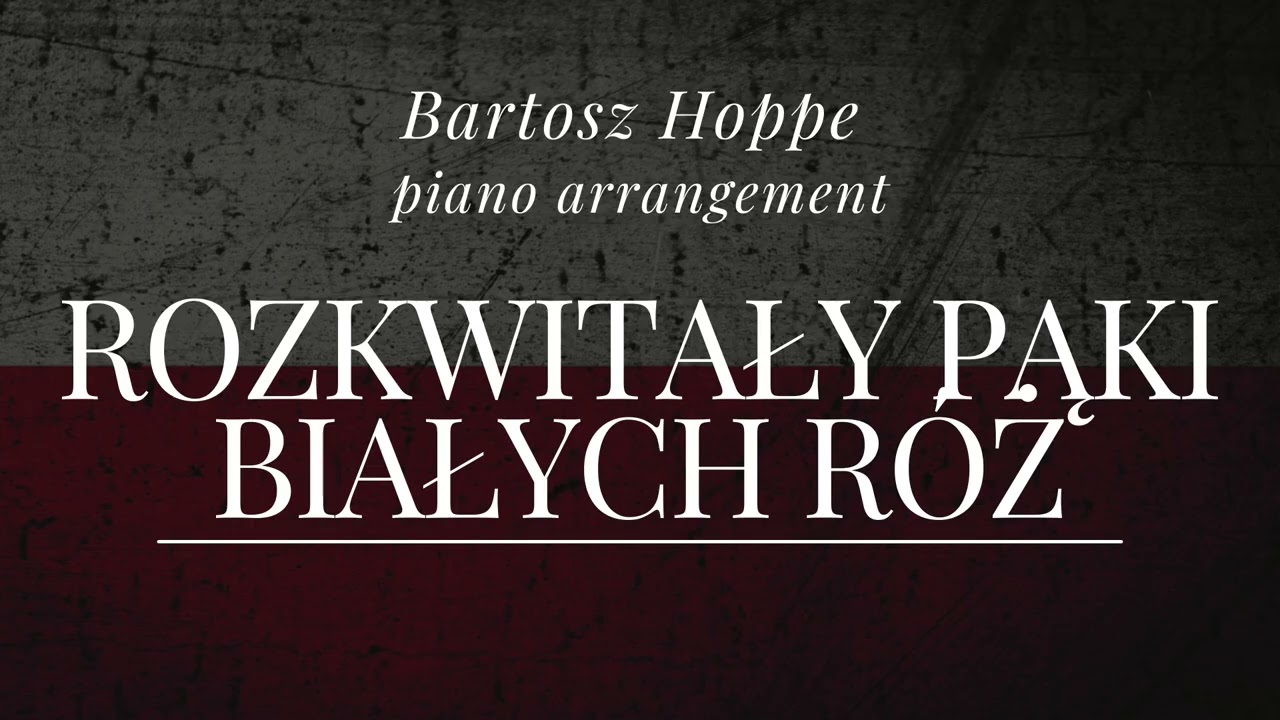 Rozkwitały pąki białych róż (fragment) piano arrangement